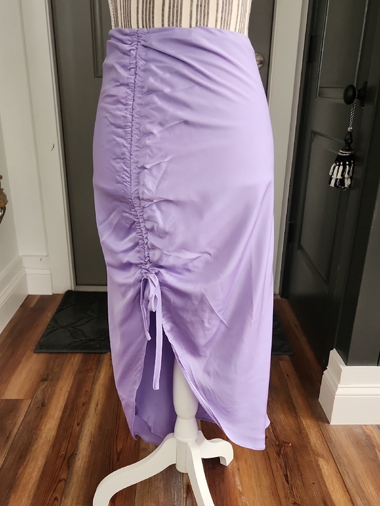 DO+BE Dresses & Skirts - Do + Be Lilac Ruched Drawstring Midi Skirt - S